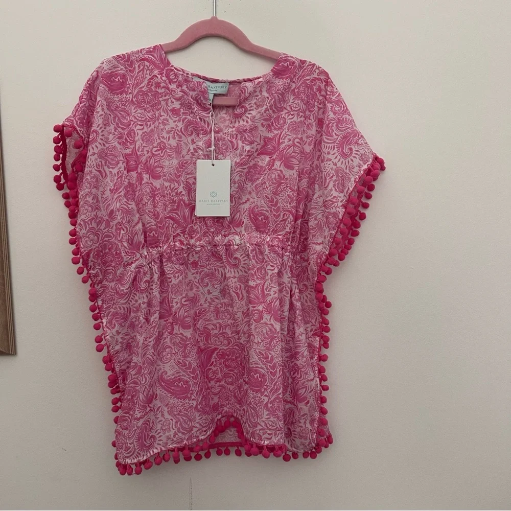 NWT‎ Marie Raxevsky GIRL'S KAFTAN PAISLEY PINK size 6/8